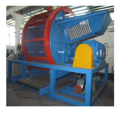 China Tire Recycling Waste Truck Tire Shredder Used Tire Pulverizer Te koop