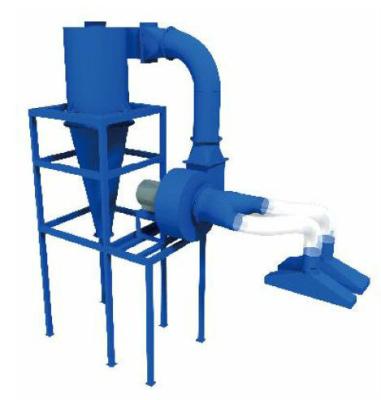 China Plant Coarse Fiber Separator For Rubber Granule Powder Tire Recycling Plant Te koop