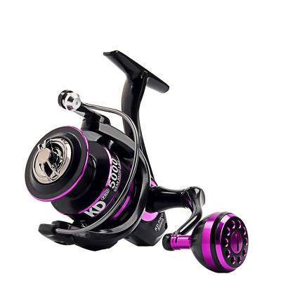 China LEFT HAND CNC Metal Body Fishing Reel 1000-5000 Series Spinning Reel Electric Fishing Saltwater Reel for sale