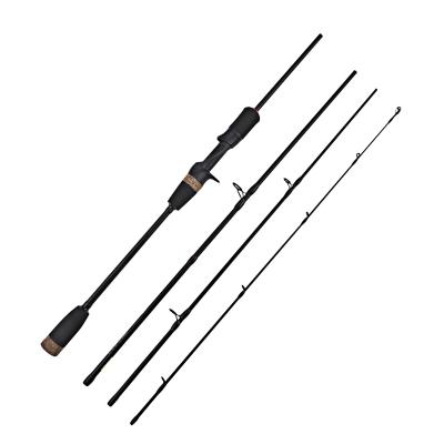 China Portable Folding Carbon Fiber 1.8M 2.1M 2.4M 2.7M 3M Spinning Casting Carbon Fishing Rod 4 Pieces for sale