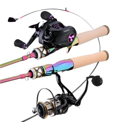 China New Pink 2 Section Carbon Fiber Price Carbon Fiber Casting Spinning Rod Ultra Light Ultralight Fishing Rod for sale