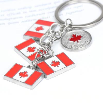 China Canadian Souvenir Souvenir Gifts Promotion Maker Flag Skewer Keychain Pendant Various Gift Professional Shape for sale