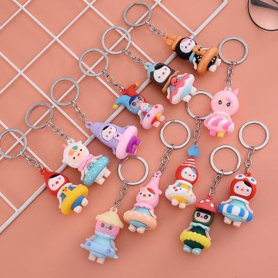 China Cartoon New 3d POP 2021 Promotional Leye'S MARKET 3D Cartoon Character PVC High Quality Soft Rubber Key Chain Cute for sale