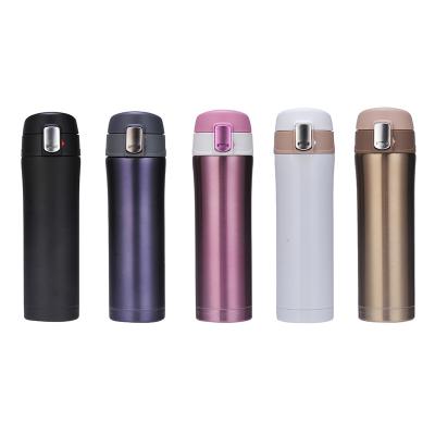 China Hot Selling PORTABLE Stainless Steel Vacuum Cup With Built-in Cover Buckle And Shade Bounce Lock Vacuum Cup for sale