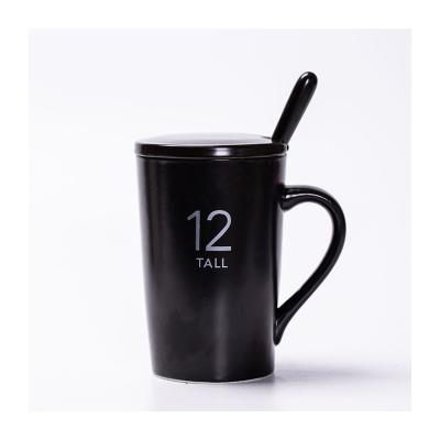 China Viable Hot Selling Popular Custom Ceramic Coffee Mug With Lid Fashion Mug for sale