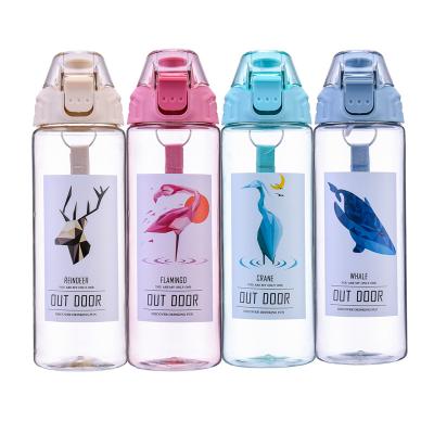 China Sustainable Good Quality 500ml Outdoor Portable Transparent Sports Bottle With Lid Food Grade PC Material Sports Bottle for sale