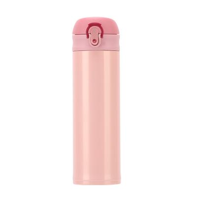 China Stainless Steel PORTABLE Double-Layer Wall Tumbler Vacuum Airless Bottle With Bounce Cover for sale