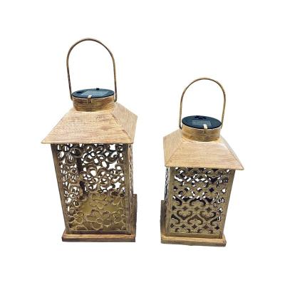 China Home Decoration Lanterns Rechargeable Solar Candle Lantern Outdoor Flickering Solar Powered Hanging Lanterns for sale