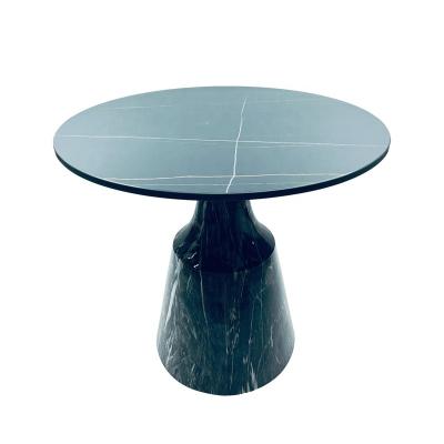 China Multi-height Side Black Marble Top Table Decoration Nordic Modern Coffee Table Living Room for sale