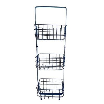 China Household Bathroom Storage Rack Organizer Kitchen Shelves Organizer Metal Microwave Storage Racks Viable for sale