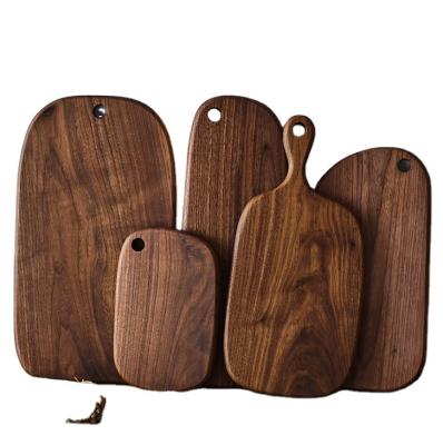 China Workable Black Walnut Chopper Pizza Cutter Board and Sushi Bread Board All Solid Wood No Splice for sale