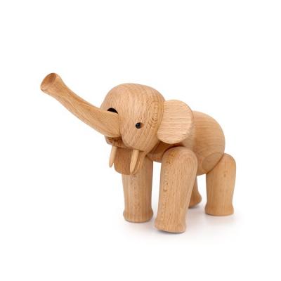 China Handcraft the lovely Nordic wooden elephant toy animal gift for sale