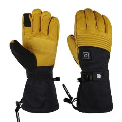 China 2020 New Breathable Ski Gloves Waterproof Heated Gloves 2200mAh Lithium Battery Electric Heating Gloves for sale