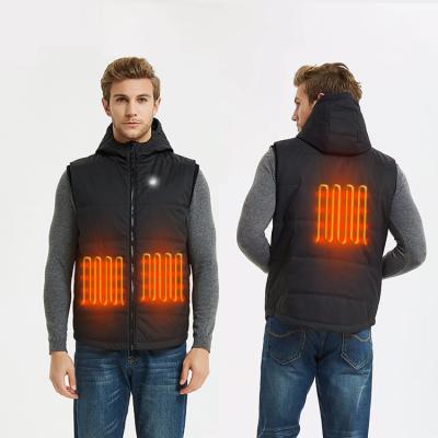 China Outdoor Warm Hooded Battery Charging Winter Vest Heating USB 5V Heated Vest Anti-Shrink Vest for sale