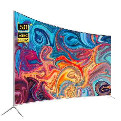 China Home/Market/Hotel TV Hot Sale 50 Inch Curved Screen LED Tv 50 Inch Television 4k Smart Tv for sale