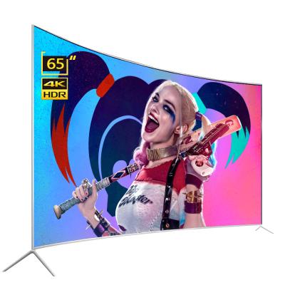 China Home/Market/Hotel TV Wholesale 65 Inch LED Curved Smart Tv Android 4K Ultra HD Televisions for sale