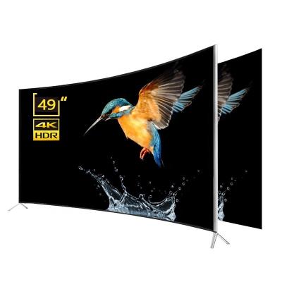 China Home/Market/Hotel TV 49 Inch Curve Screen LED Tvs Television Ultra HD 4K 49 Inch Smart Tv for sale