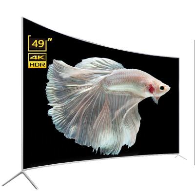 China Home/Market/Hotel TV Custom Television 49 Inch Wi-Fi Android Smart Tv Curved 4K UHD LED TV for sale