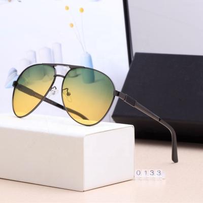 China 2022 New Factory Unisex Classic Metal Glass Night Sun Glasses Stylish Oversized Shield Shades Direct Selling Sunglasses for sale