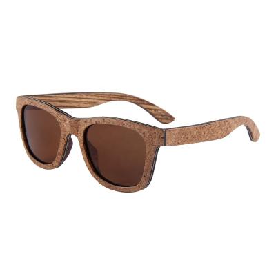 China 2021 Cork Wood Italian Brand Wooden Fram Sunglasses European China Sunglass High Quality Factory Direct Sales for sale