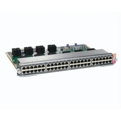 China PoE Ready 10/100 Cisco 4500 10gb Line Card , WS-X4648-RJ45V+E Switch Line Card for sale