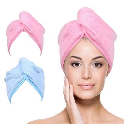 China Hypoallergenic Customizable Washable Woman Microfiber Hair Towel Turban Hair Drying Towel Bamboo Wrap For Hairdressers for sale