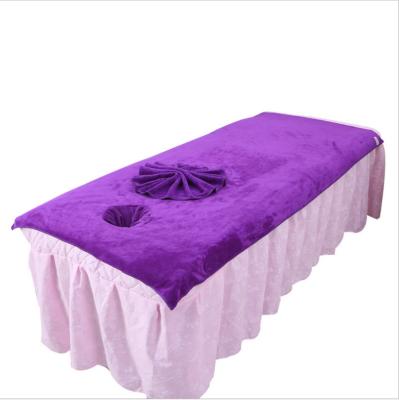 China QUICK DRY Microfiber Beauty Salon Towel With Blanket No Open Holes Soft Towel With Solid Color Bed Bath Towel for sale