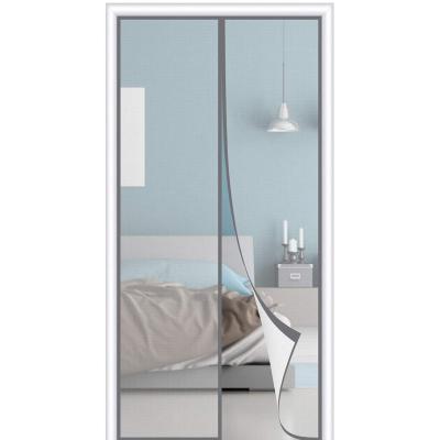 China Modern White Magnetic Insulated Self Closing Door Curtain Privacy Magnetic Door Hands Free Curtain for sale