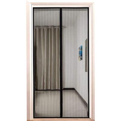 China Modern Durable Fiberglass Mesh Reinforced Middle Opening Magnetic Curtain For Sliding Door for sale