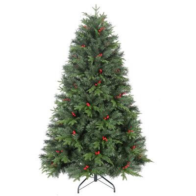 China Chirstmas Decor Simulation Christmas Tree Fork PE PVC Artificial White Pointed Tree for sale