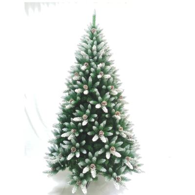 China Plastic Chirstmas Decor Christmas Tree PVC Now Head PVC Christmas Tree Christmas Tree With Pinecone for sale