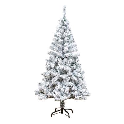 China Customized Christmast Ornament Assembling Christmas Tree With Luxury Decorative Artificial Pine Snow White Christmas Tree for sale