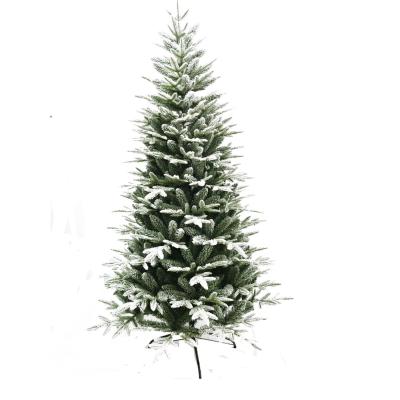 China Chirstmas Decor Wholesale PVC Pe Mixed Thin Christmas Tree Factory Assembled Artificial Christmas Tree For Outdoor Christmas Decor for sale