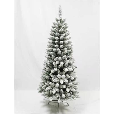 China Chirstmas Decor White Branch Christmas Trees Green Leaves 300 Cm PVC And PE Christmas Tree With Snow for sale