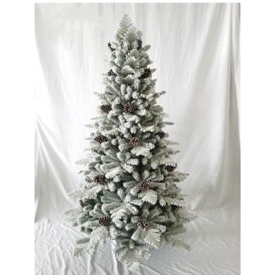 China White Natural Looking Artificial Chirstmas Decor Snowy Christmas Tree Pines For Festival Party Shop Decoration Home Outdoor Metal Stand for sale