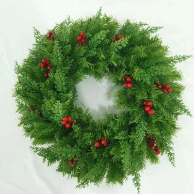 China Chirstmas Decor Artificial Grass Flowers Spring Garland Front Door Wreaths For Home Party Decoration for sale