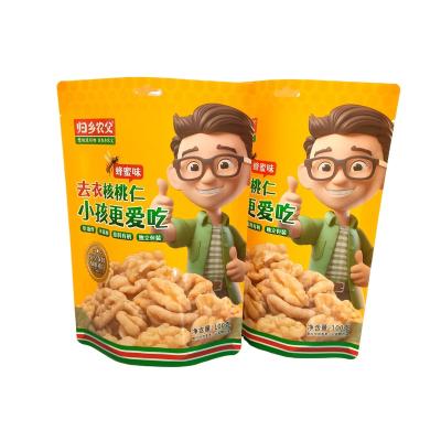 China Custom Manufacturer Gravure Printing Snacks Bag 100g Recyclable Heat Sealed Self Supporting Dried Fruits And Nuts Bag for sale