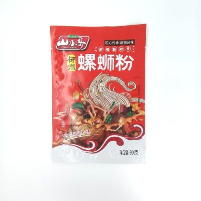 China Moisture-proof manufacturers printed logo hot and sour rice noodle river snails leisure food packaging bag stand up pouch for sale