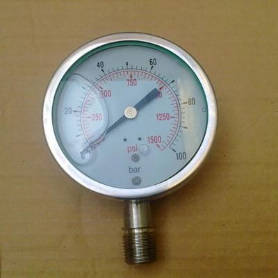 China Gasoline Low Price Stainless Steel Pressure Gauge Bar Manufacturer for sale