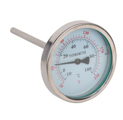 China High Quality Quick Stainless Steel Elbow Temperature Measurement Home Brew Dial Thermometer Stainless Steel Bimetal Thermometer for sale