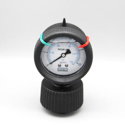 China Plastic NO MOQ pp Diaphragm Factory Pressure Gauge High Quality Plastic Diaphragm Pressure Gauge Liquid Filled Pressure Gauge for sale