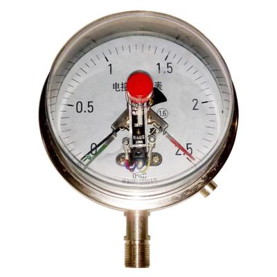 China Customized Stainless Steel Hot Selling Electric Contact Cast Iron Pressure Gauge for sale