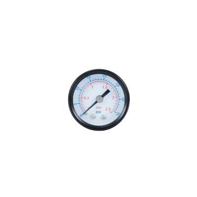 China 20+-5â „ ƒ 1.5 Inch Vacuum Flow Meter Black Steel Pressure Gauge for sale