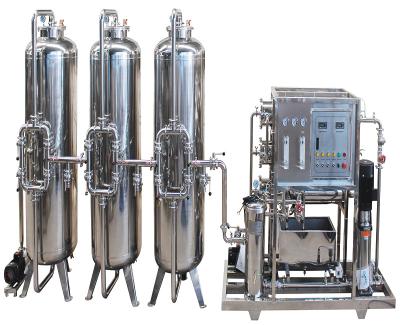 China High Quality Stainless Steel 304 Pure Water 3 Ton Water Treatment System Filter For Milk Juice Processing Line for sale