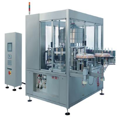 China Food Round Bottle Automatic Double Side Sticker Flat Adhesive Labeling Machine Price for sale