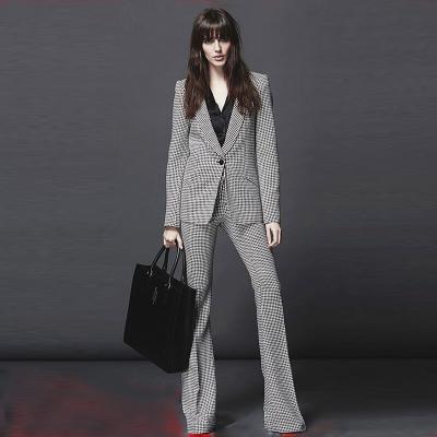 China Suit Set Women LEXIN Runway Newest Designer Breathable Button Blazer Rocket Single Pant Suit for sale