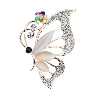 China 2021 women's corsage fashion casual direct korean style elegant crystal alloy brooch gift All-match factory LEXIN parts clip link accessories for sale