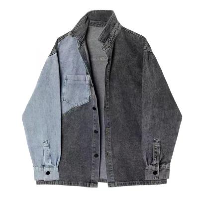 China LEXIN Autumn Fashion Patchwork Denim Jackets Women QUICK DRY FB Style Loose Long Sleeve Korean Jean Coats Female Casual Oversized for sale