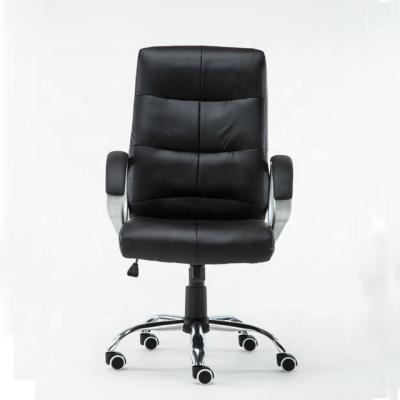 China Modern Most Comfortable Middle Back Black Executive Leather Office Chair With Office Furniture for sale