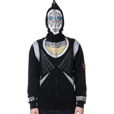 China Hot Selling Anti-Wrinkle Full Face Maskes Hoodies 60 Cotton 40 Polyester Fabric Full Face Printing Zipper Up Crazy Color Men Hoodies for sale